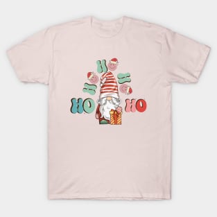 funny Christmas Santa gnome gift T-Shirt
